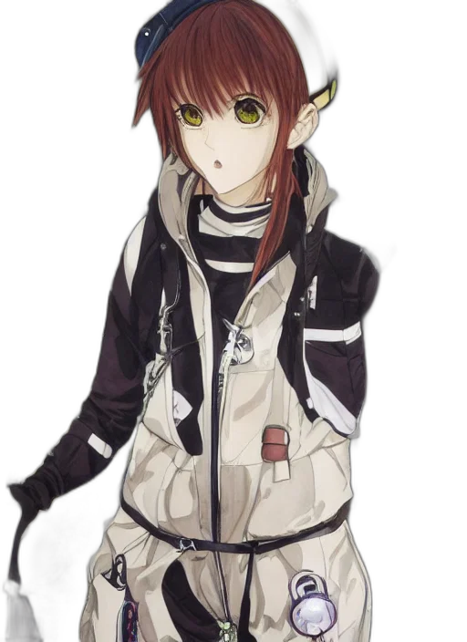 jacket, staff, weapon, face transparent PNG cut-out