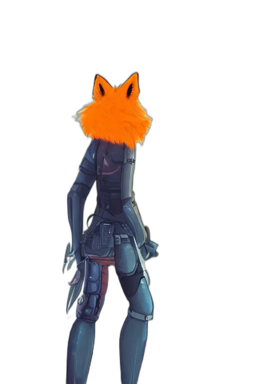 mask, jacket, staff, animal, concept art, 3d render, cyberpunk, pixel art transparent PNG cut-out