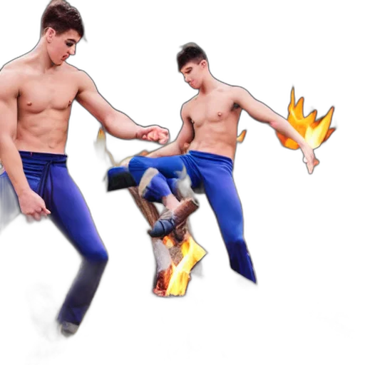 dragon, creature, 3d render, concept art, fire, male, college, gymnasts transparent PNG cut-out