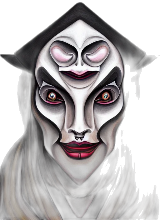mask, face, creature, concept art transparent PNG cut-out