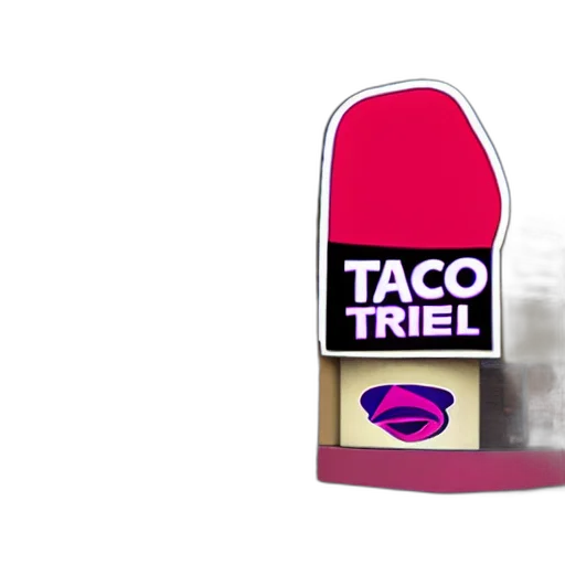 bottle, food, hat, weapon, vaporwave, photorealistic, 3d render, taco transparent PNG cut-out