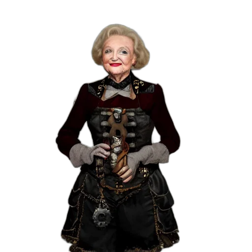 jacket, dress, betty, white, steampunk, cosplay, uniform, oil transparent PNG cut-out