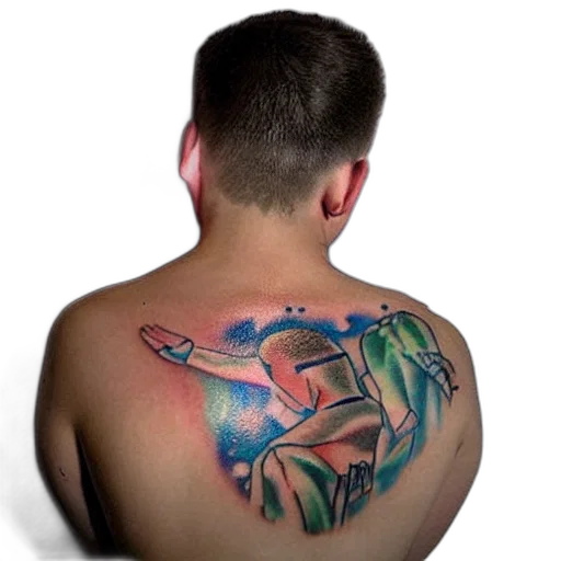 jewelry, photorealistic, beautiful, young, man, has, glowing, tattoos transparent PNG cut-out