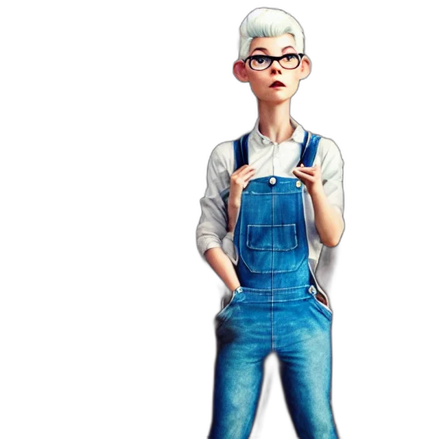 3d render, concept art, cartoon, photorealistic, full, body, pose, beautiful transparent PNG cut-out