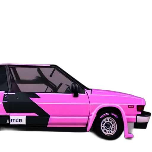 car, vaporwave, 3d render, concept art transparent PNG cut-out