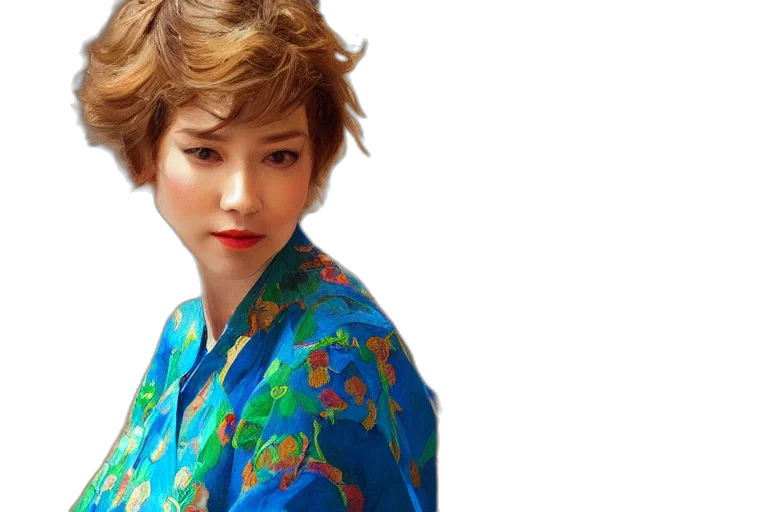 dress, face, photorealistic, oil painting transparent PNG cut-out