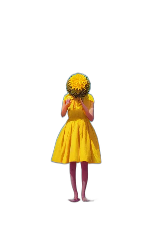 dress, flower, umbrella, hat, 3d render, concept art, pixel art, photorealistic transparent PNG cut-out