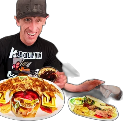 food, photorealistic, 3d render, tony, hawk, pro, mukbang transparent PNG cut-out