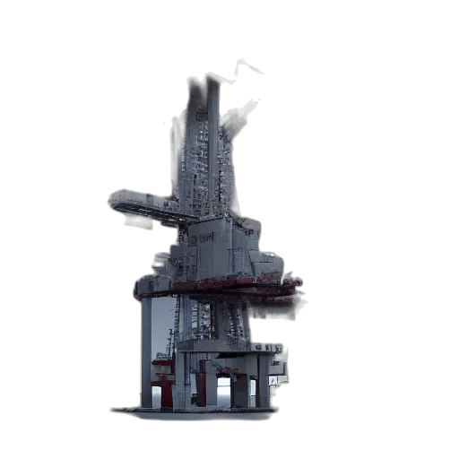 building, robot, weapon, staff transparent PNG cut-out