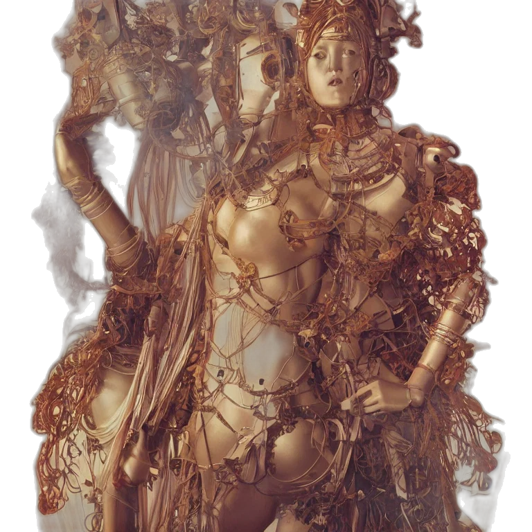 dress, crown, mask, jewelry, concept art, fantasy art, comic book art, 3d render transparent PNG cut-out