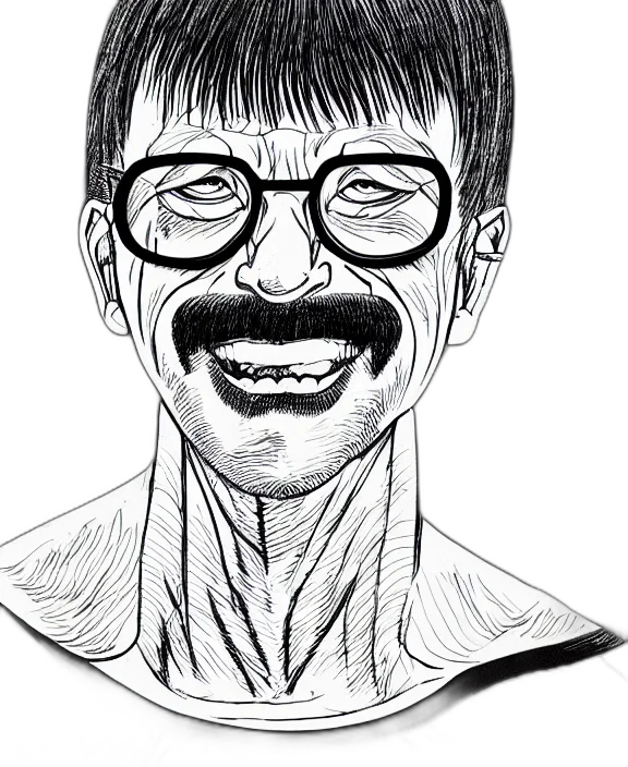 face, staff, cartoon, comic book art transparent PNG cut-out