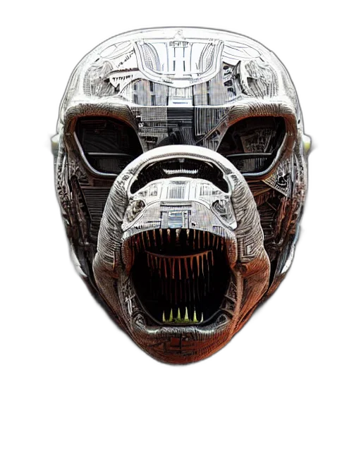 mask, creature, face, robot transparent PNG cut-out