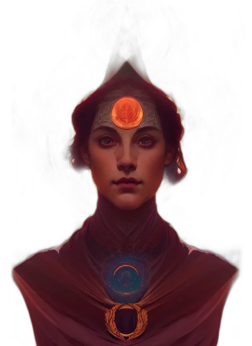 crown, face, staff, jewelry, concept art, fantasy art, pixel art, comic book art transparent PNG cut-out