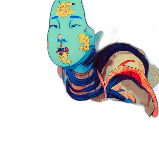 mask, face, creature, crown, concept art, fantasy art, photorealistic, watercolor transparent PNG cut-out