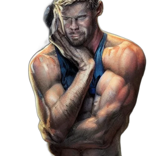 face, weapon, comic book art, concept art transparent PNG cut-out