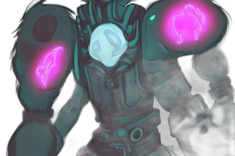 robot, jacket, concept art, cyberpunk transparent PNG cut-out