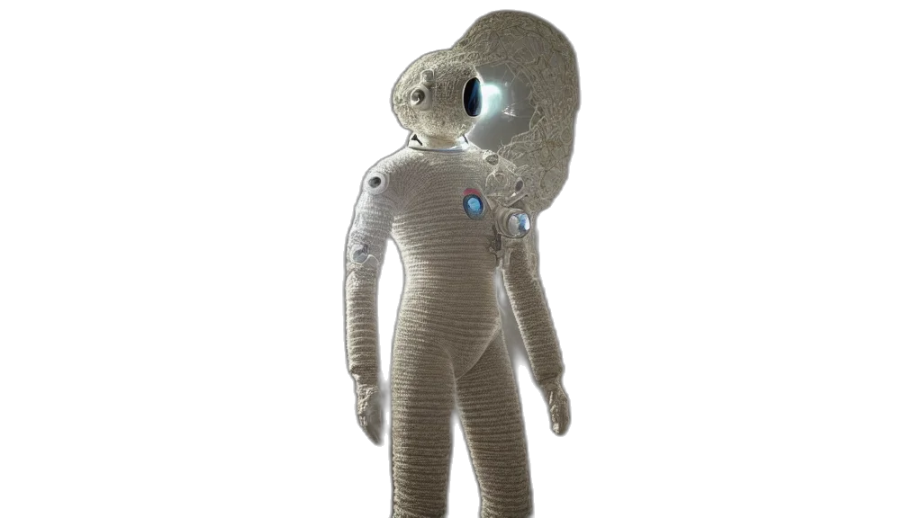 robot, mask, staff, 3d render transparent PNG cut-out