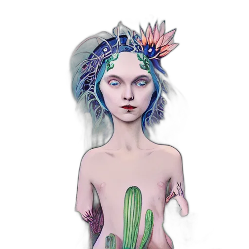 jewelry, flower, crown, fantasy art transparent PNG cut-out