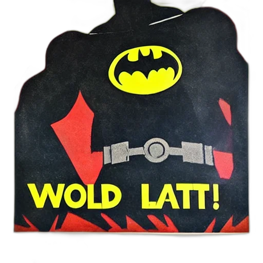 comic book art, world, war, propaganda, poster, featuring, batman, saying transparent PNG cut-out