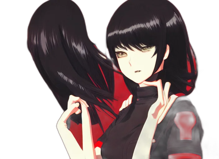 hair, weapon, mask, face transparent PNG cut-out