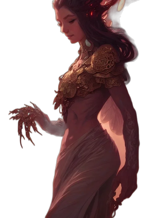 creature, dress, crown, jewelry transparent PNG cut-out
