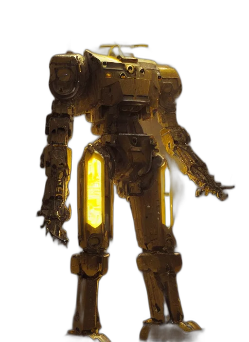 robot, weapon, staff, concept art transparent PNG cut-out