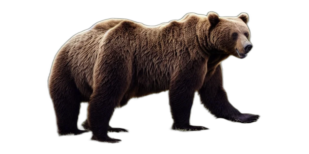 animal, creature, photorealistic, concept art, 3d render, brown, bear, tzar transparent PNG cut-out