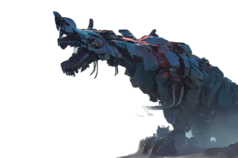 dragon, creature, animal, weapon, concept art, fantasy art, cyberpunk, 3d render transparent PNG cut-out