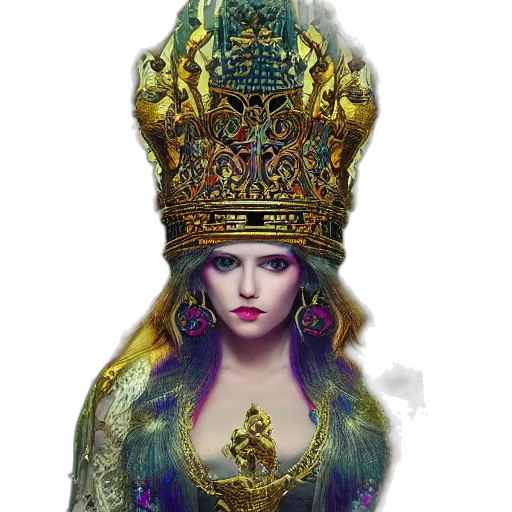 crown, jewelry, hat, face, fantasy art, concept art, photorealistic, pixel art transparent PNG cut-out