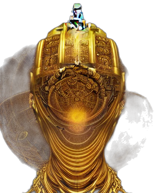 robot, mask, crown, jewelry transparent PNG cut-out
