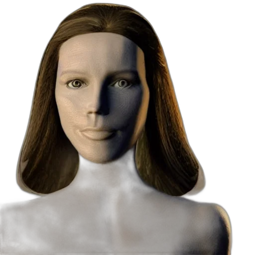face, robot, mask, hair transparent PNG cut-out