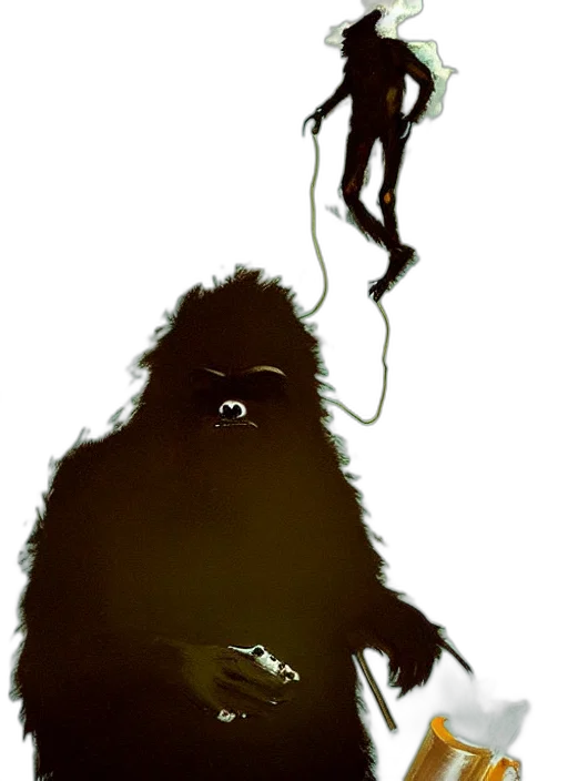creature, animal, staff, mask transparent PNG cut-out
