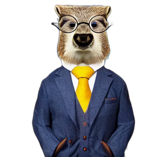 animal, staff, jacket, hat transparent PNG cut-out