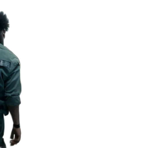 jacket, hair, concept art, green, dark, earth tones, film, still transparent PNG cut-out