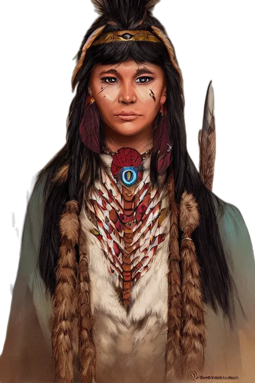 face, jewelry, staff, weapon transparent PNG cut-out