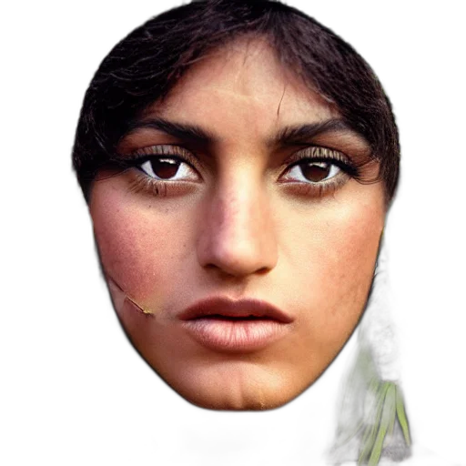 face, mask, hair, crown transparent PNG cut-out