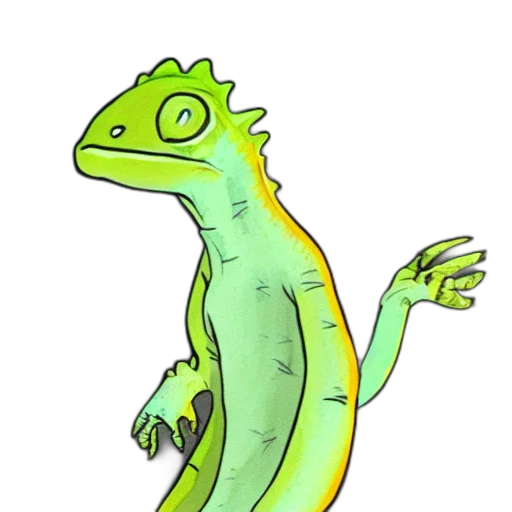 dragon, creature, animal, staff transparent PNG cut-out