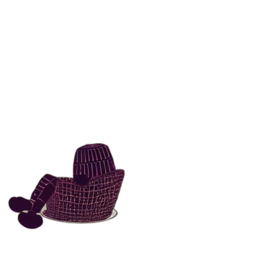 hat, furniture, shoes, crown, 3d render, pixel art, vaporwave, concept art transparent PNG cut-out