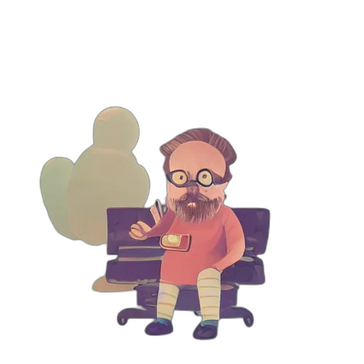 staff, creature, jacket, face transparent PNG cut-out