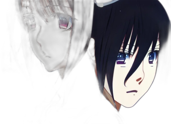 mask, anime, concept art, photorealistic, 3d render, monochrome, dark, pastel transparent PNG cut-out