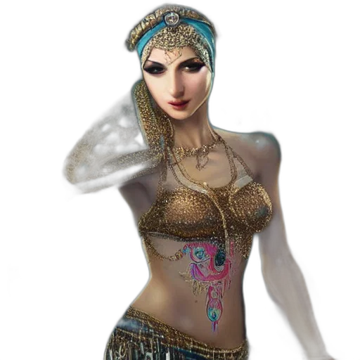 jewelry, staff, dress, fantasy art, concept art, photorealistic, 3d render, golden transparent PNG cut-out