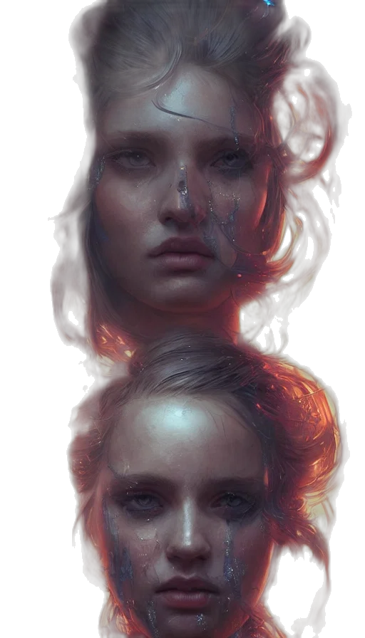 face, mask, crown, hair transparent PNG cut-out