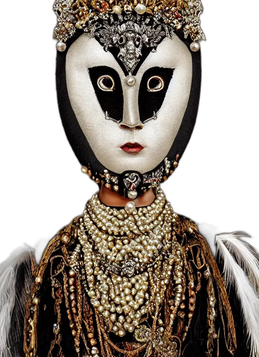 mask, jewelry, face, crown, concept art, photorealistic, fantasy art, hyperrealism transparent PNG cut-out