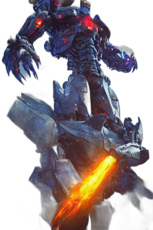 robot, weapon, dragon, creature transparent PNG cut-out
