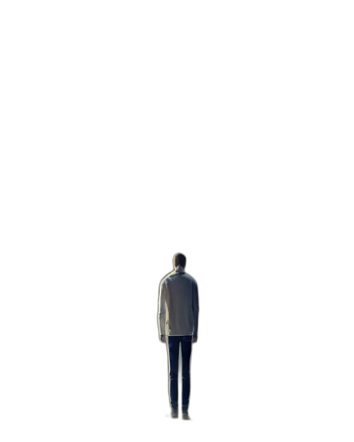 robot, jacket, staff, creature transparent PNG cut-out
