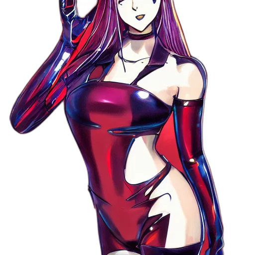 dress, jacket, staff, robot, concept art, pixel art, cyberpunk, anime transparent PNG cut-out