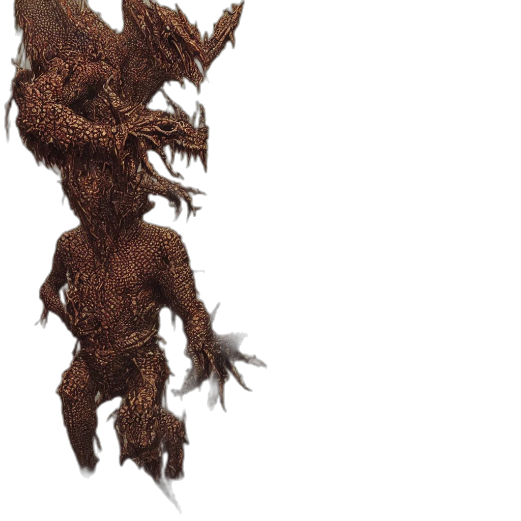 creature, dragon, staff, animal transparent PNG cut-out