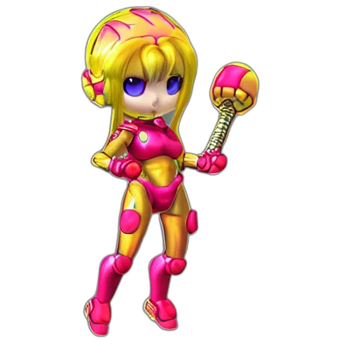 weapon, robot, staff, 3d render, concept art, pixel art, fantasy art, neon transparent PNG cut-out