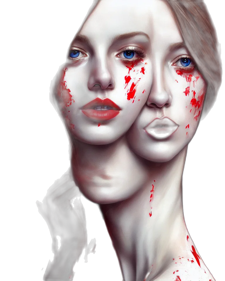 face, mask, photorealistic, concept art transparent PNG cut-out