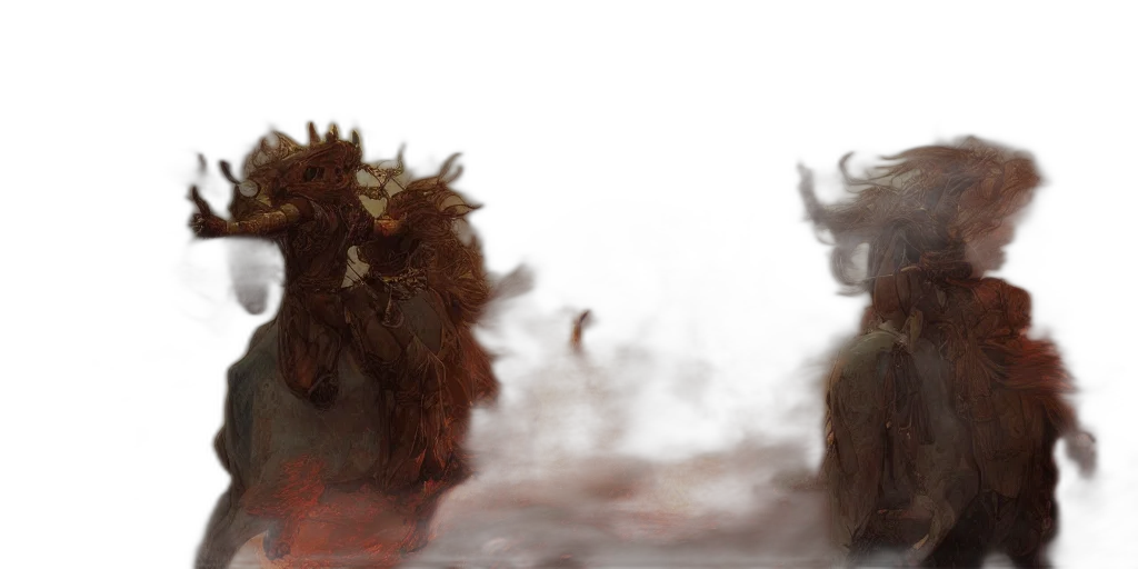 dragon, creature, hair, mask, concept art, 3d render, fantasy art, photorealistic transparent PNG cut-out